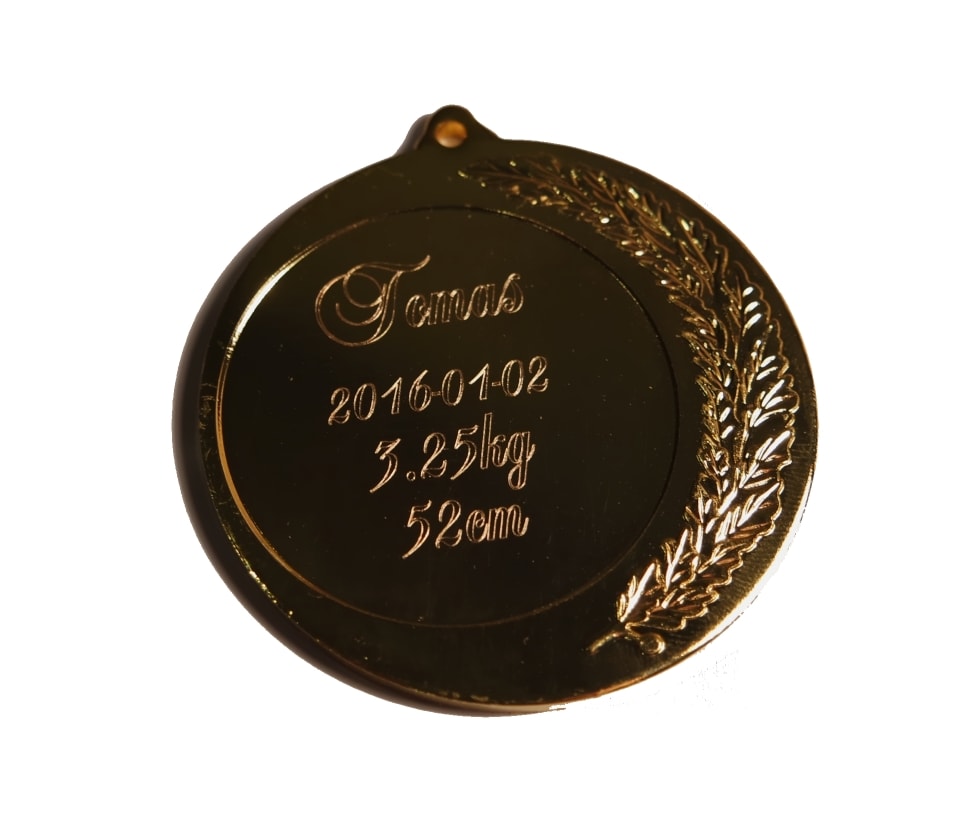 metalinis medalis su graviravimu